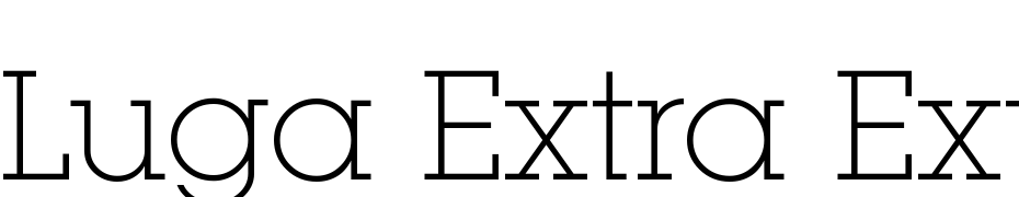 Luga Extra Extra Light Yazı tipi ücretsiz indir